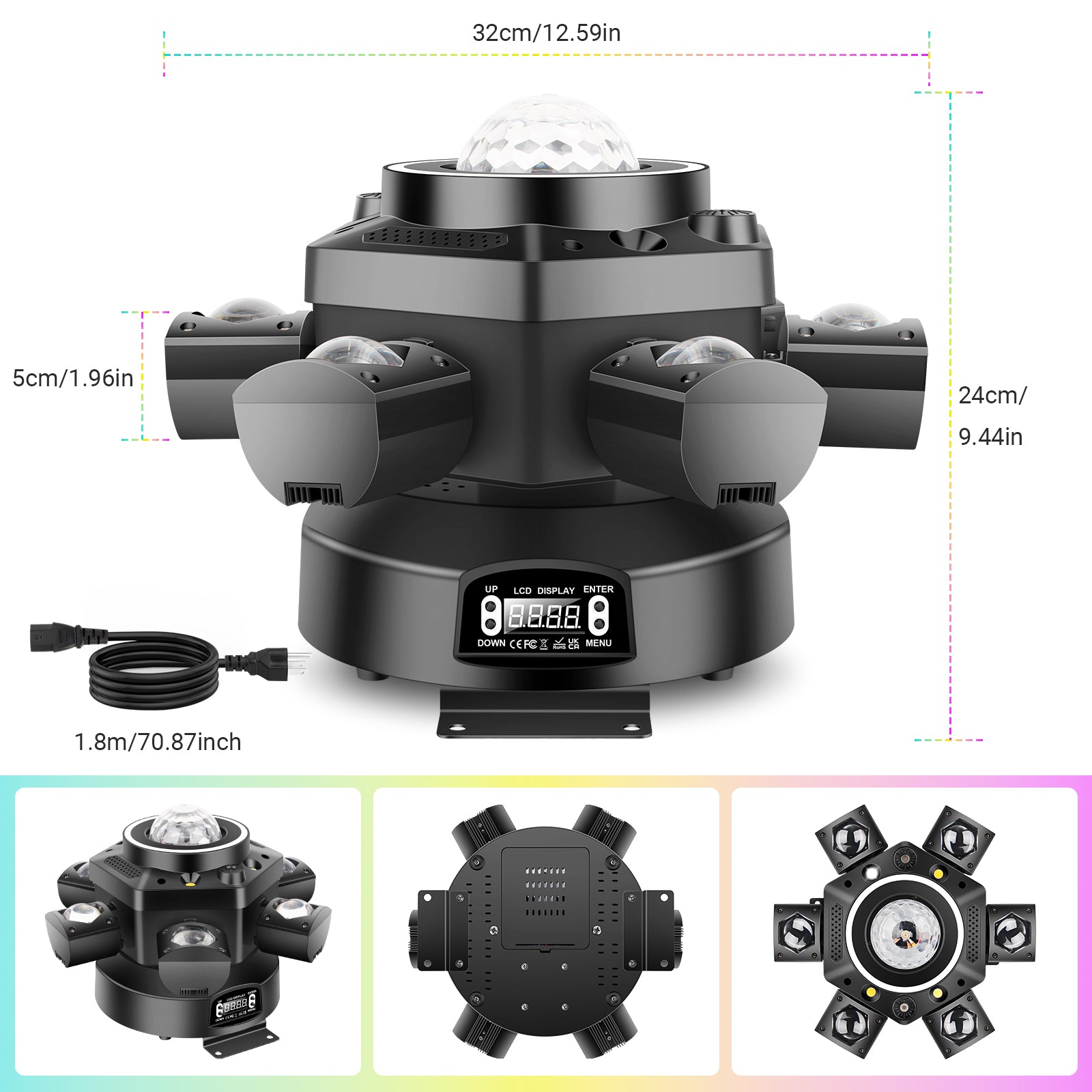 150W LED Versatile Moving Head Light with 6 Arms