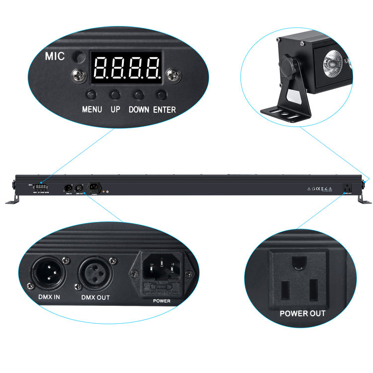 6-Pack, OPPSK 24x4W RGBA 4in1 Indoor LED Wall Washer Light for Wedding Uplighting